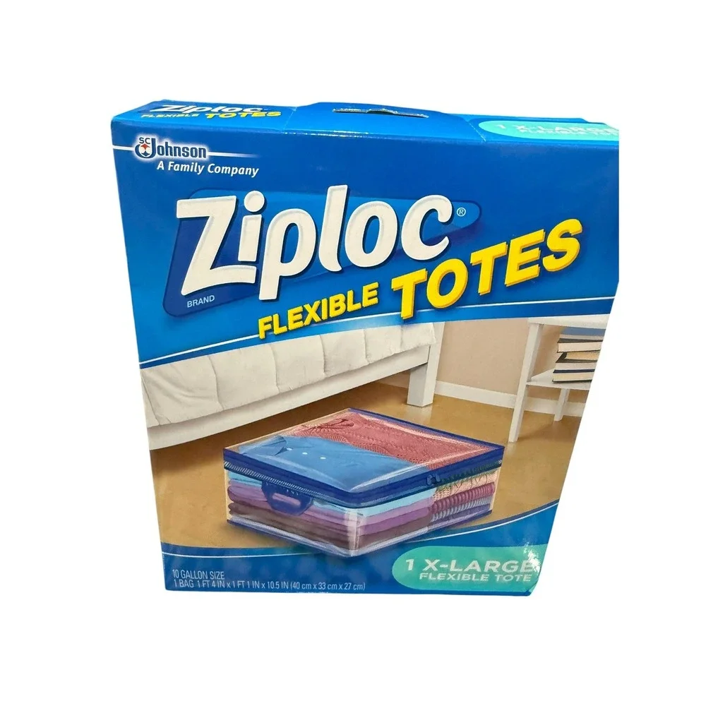 3 Boxes Ziploc XL Flexible Storage Totes 10 Gallon Extra Large Heavy Duty New